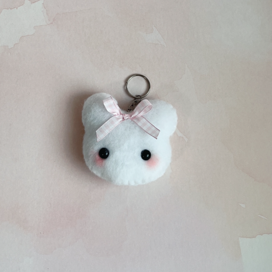 Marshmallow Plush Keychain