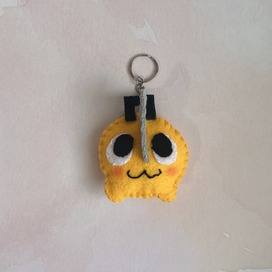 Chainsaw Pup Plush Keychain