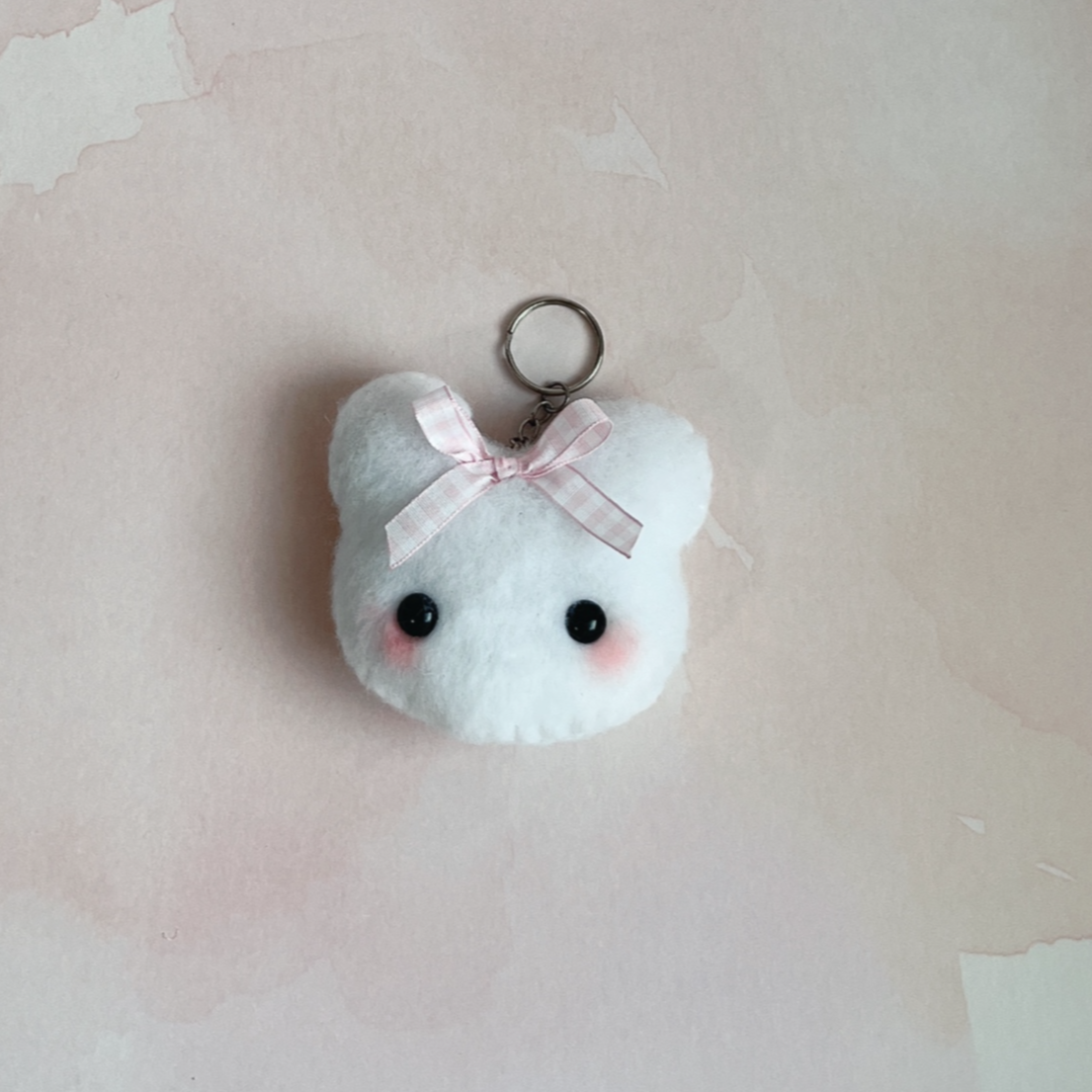 Marshmallow Plush Keychain